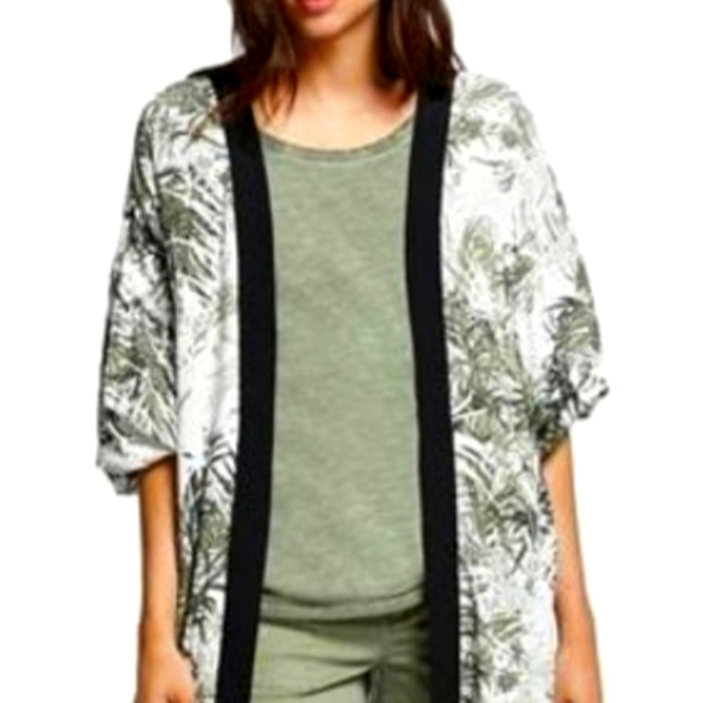 SANCTUARY- Calico Botanical-print Kimono In Tiki Palm